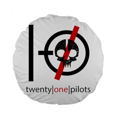 Twenty One Pilots Skull Standard 15  Premium Round Cushion  from ArtsNow.com Back
