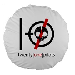Twenty One Pilots Skull Large 18  Premium Round Cushion  from ArtsNow.com Back