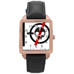 Twenty One Pilots Skull Rose Gold Leather Watch 