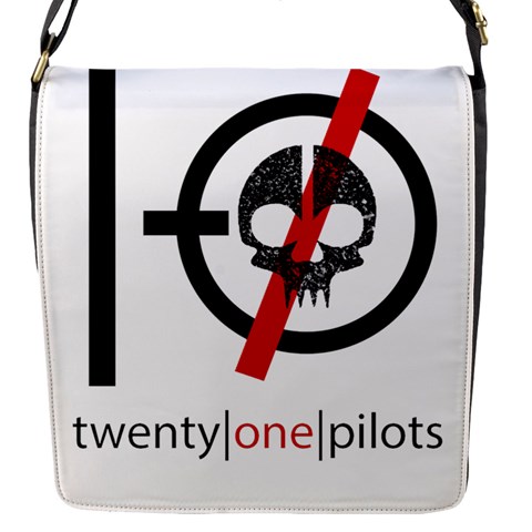 Twenty One Pilots Skull Flap Closure Messenger Bag (S) from ArtsNow.com Front