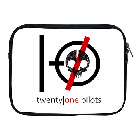 Twenty One Pilots Skull Apple iPad 2/3/4 Zipper Case from ArtsNow.com Front