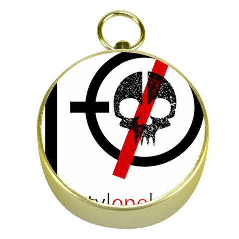 Twenty One Pilots Skull Gold Compass from ArtsNow.com Front