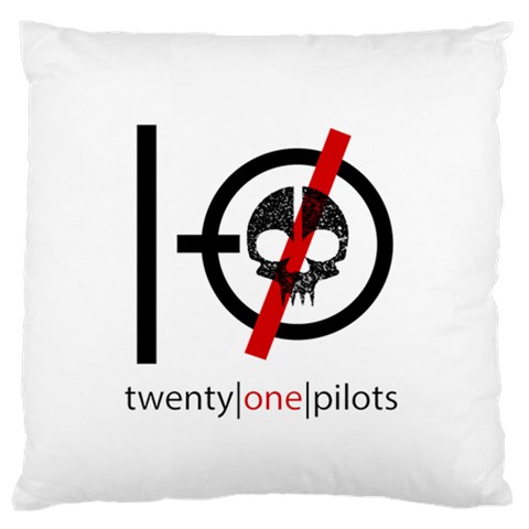 Twenty One Pilots Skull Large Flano Cushion Case (Two Sides) from ArtsNow.com Front