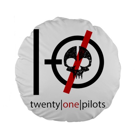 Twenty One Pilots Skull Standard 15  Premium Flano Round Cushion  from ArtsNow.com Back