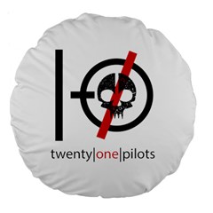 Twenty One Pilots Skull Large 18  Premium Flano Round Cushion  from ArtsNow.com Back