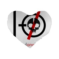 Twenty One Pilots Skull Standard 16  Premium Flano Heart Shape Cushion  from ArtsNow.com Front