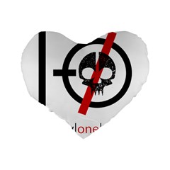 Twenty One Pilots Skull Standard 16  Premium Flano Heart Shape Cushion  from ArtsNow.com Back