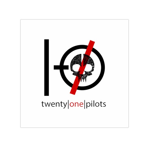 Twenty One Pilots Skull Small Satin Scarf (Square) from ArtsNow.com Front