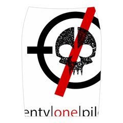 Twenty One Pilots Skull Midi Wrap Pencil Skirt from ArtsNow.com Back