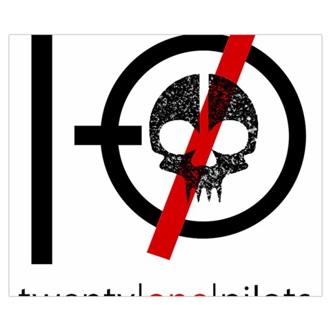 Twenty One Pilots Skull Medium Zipper Tote Bag from ArtsNow.com Back
