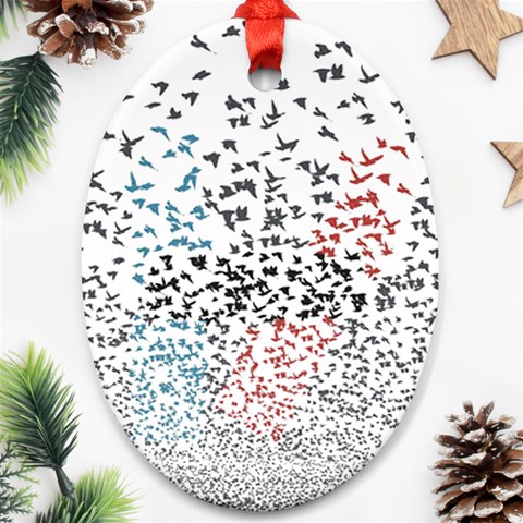 Twenty One Pilots Birds Ornament (Oval) from ArtsNow.com Front