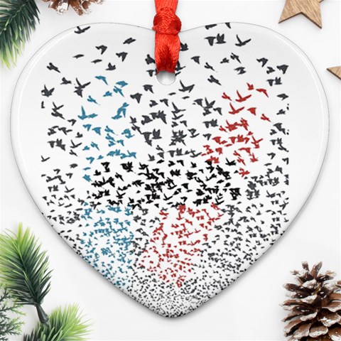 Twenty One Pilots Birds Ornament (Heart) from ArtsNow.com Front