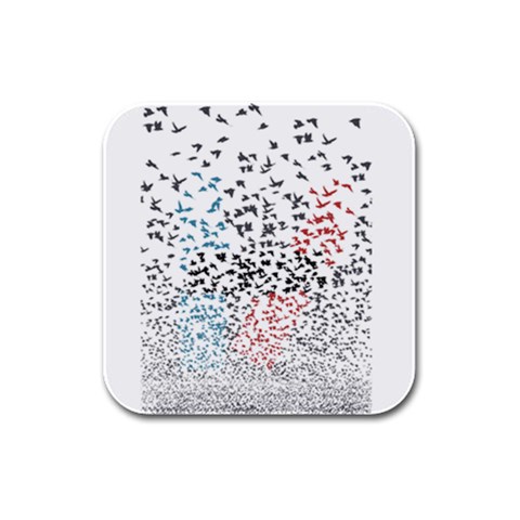 Twenty One Pilots Birds Rubber Square Coaster (4 pack) from ArtsNow.com Front