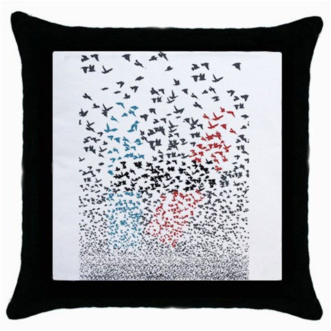 Twenty One Pilots Birds Throw Pillow Case (Black) from ArtsNow.com Front