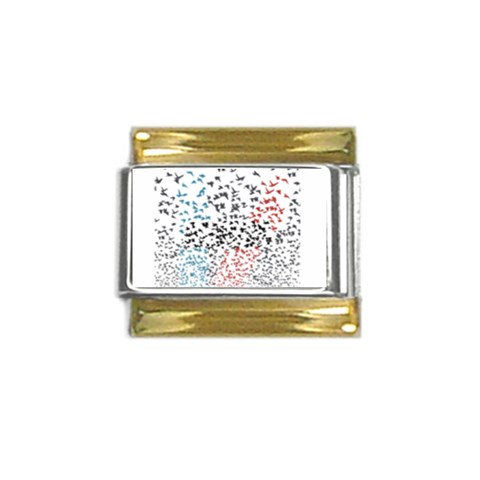 Twenty One Pilots Birds Gold Trim Italian Charm (9mm) from ArtsNow.com Front