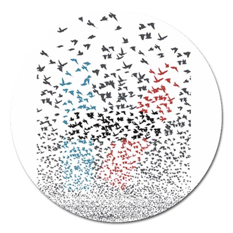 Twenty One Pilots Birds Magnet 5  (Round) from ArtsNow.com Front