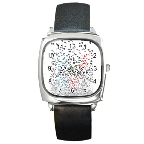 Twenty One Pilots Birds Square Metal Watch from ArtsNow.com Front