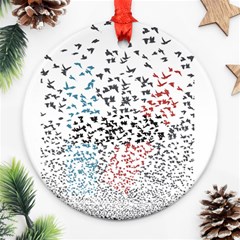 Twenty One Pilots Birds Round Ornament (Two Sides) from ArtsNow.com Back