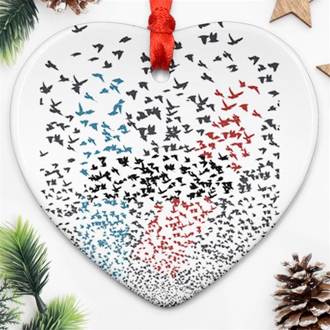 Twenty One Pilots Birds Heart Ornament (Two Sides) from ArtsNow.com Front