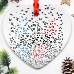 Twenty One Pilots Birds Heart Ornament (Two Sides) from ArtsNow.com Front