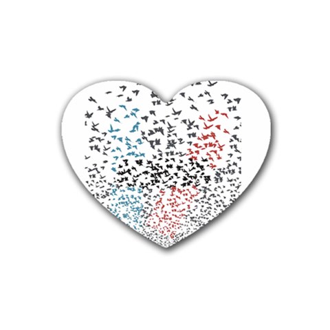 Twenty One Pilots Birds Rubber Heart Coaster (4 pack) from ArtsNow.com Front