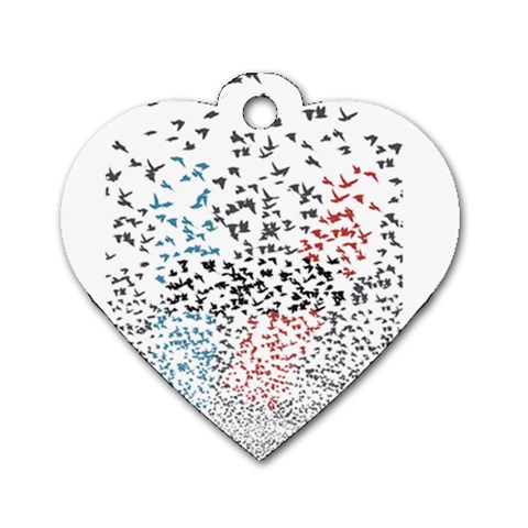 Twenty One Pilots Birds Dog Tag Heart (One Side) from ArtsNow.com Front