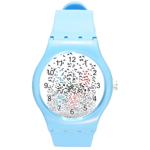 Twenty One Pilots Birds Round Plastic Sport Watch (M) from ArtsNow.com Front