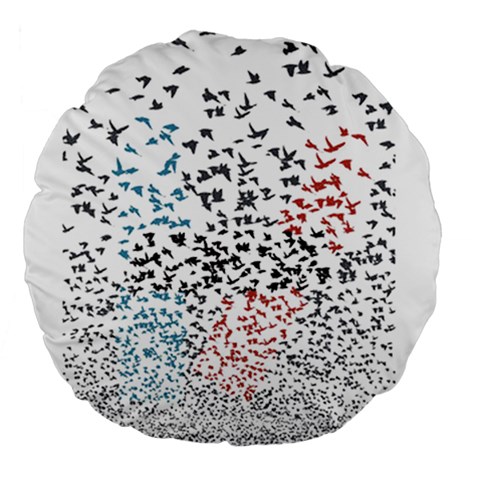 Twenty One Pilots Birds Large 18  Premium Round Cushion  from ArtsNow.com Front