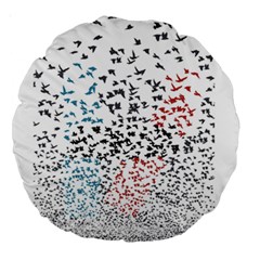 Twenty One Pilots Birds Large 18  Premium Round Cushion  from ArtsNow.com Back
