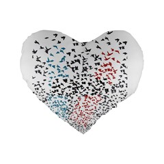 Twenty One Pilots Birds Standard 16  Premium Heart Shape Cushion  from ArtsNow.com Front