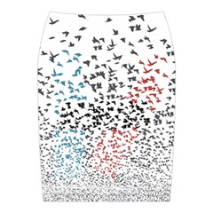 Twenty One Pilots Birds Midi Wrap Pencil Skirt from ArtsNow.com Back