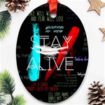 Twenty One Pilots Stay Alive Song Lyrics Quotes Ornament (Oval)