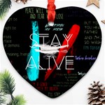 Twenty One Pilots Stay Alive Song Lyrics Quotes Ornament (Heart)