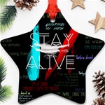 Twenty One Pilots Stay Alive Song Lyrics Quotes Ornament (Star)