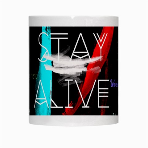 Twenty One Pilots Stay Alive Song Lyrics Quotes White Mug from ArtsNow.com Center