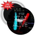 Twenty One Pilots Stay Alive Song Lyrics Quotes 3  Magnet (100 pack)