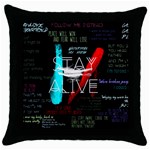 Twenty One Pilots Stay Alive Song Lyrics Quotes Throw Pillow Case (Black)
