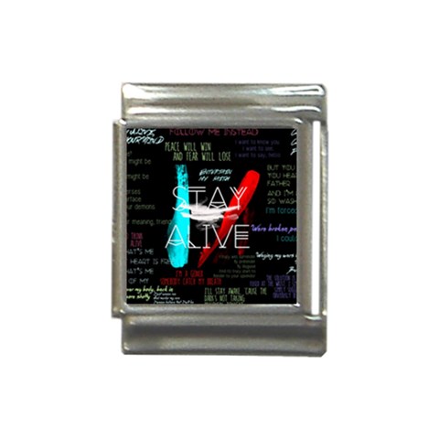 Twenty One Pilots Stay Alive Song Lyrics Quotes Italian Charm (13mm) from ArtsNow.com Front