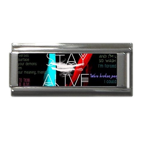 Twenty One Pilots Stay Alive Song Lyrics Quotes Superlink Italian Charm (9mm) from ArtsNow.com Front