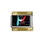 Twenty One Pilots Stay Alive Song Lyrics Quotes Gold Trim Italian Charm (9mm)