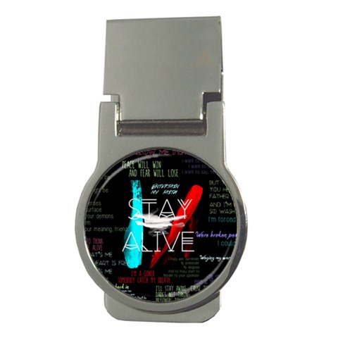 Twenty One Pilots Stay Alive Song Lyrics Quotes Money Clip (Round) from ArtsNow.com Front