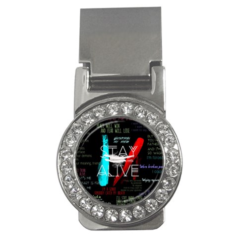 Twenty One Pilots Stay Alive Song Lyrics Quotes Money Clip (CZ) from ArtsNow.com Front