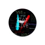 Twenty One Pilots Stay Alive Song Lyrics Quotes Rubber Coaster (Round)