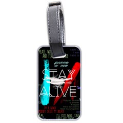 Twenty One Pilots Stay Alive Song Lyrics Quotes Luggage Tag (two sides) from ArtsNow.com Back