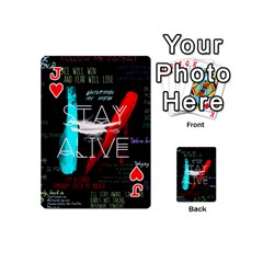 Jack Twenty One Pilots Stay Alive Song Lyrics Quotes Playing Cards 54 (Mini) from ArtsNow.com Front - HeartJ