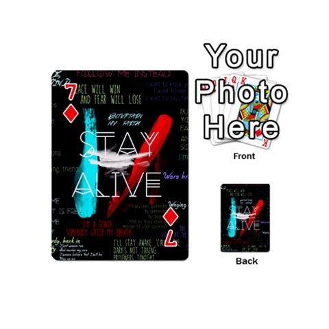 Twenty One Pilots Stay Alive Song Lyrics Quotes Playing Cards 54 (Mini) from ArtsNow.com Front - Diamond7