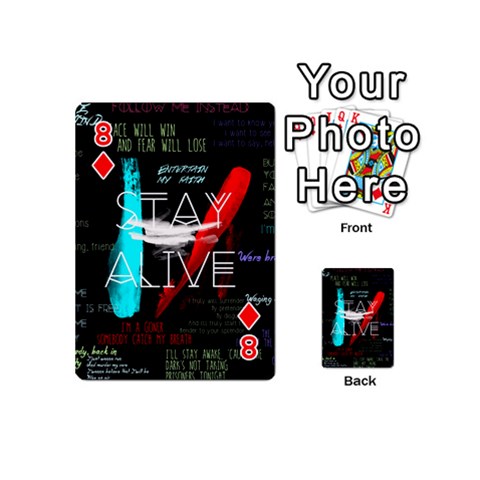 Twenty One Pilots Stay Alive Song Lyrics Quotes Playing Cards 54 (Mini) from ArtsNow.com Front - Diamond8