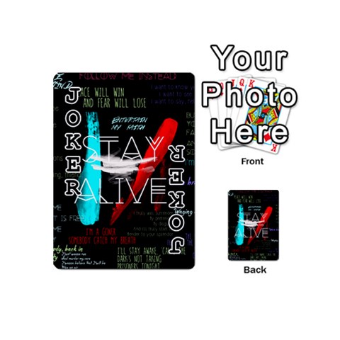 Twenty One Pilots Stay Alive Song Lyrics Quotes Playing Cards 54 (Mini) from ArtsNow.com Front - Joker1