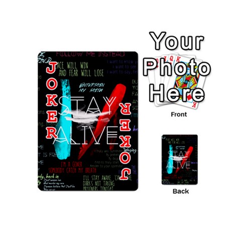 Twenty One Pilots Stay Alive Song Lyrics Quotes Playing Cards 54 (Mini) from ArtsNow.com Front - Joker2