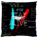 Twenty One Pilots Stay Alive Song Lyrics Quotes Large Cushion Case (Two Sides)